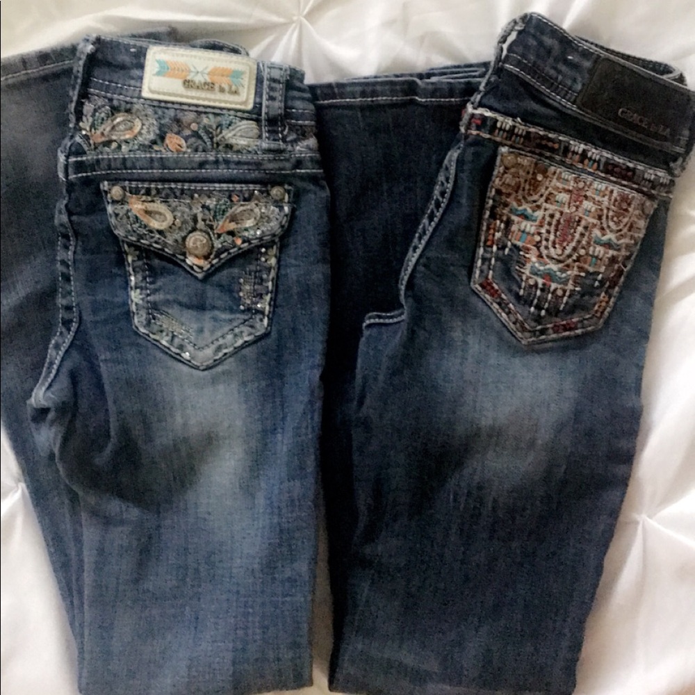 Grace in LA {girls} jeans size 10 - 2 pair